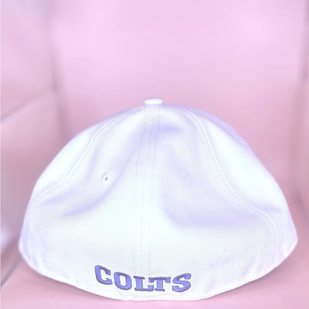 59fifty Men’s NFL Indianapolis COLTS New Era 7 3/8 White Cap w. Blue Embroidery